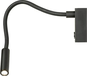 RENDL AIM na husím krku černá 230V LED 3W 45° 3000K