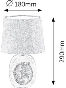 Rabalux 4605 - Gyerek asztali lámpa DORKA 1xE14/40W/230V barna