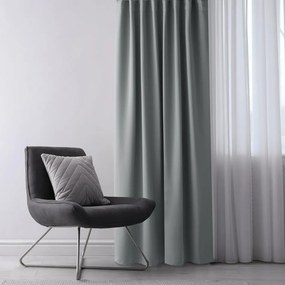 AmeliaHome függöny Blackout EYELETS, ezüst, 140 x 245 cm