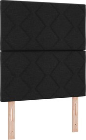 vidaXL Fejtámla fejtámlával Fekete 80 cm szövet