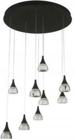 Led FĂŒggesztĂ©k AZzardo Dalmatia 9 DIMM fekete AZ3143 45W 3880lm 3000K