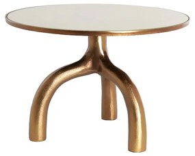 Bronzszínű-bézs üveg kerek dohányzóasztal ø 65 cm Mello – Light &amp; Living