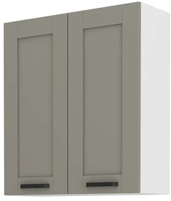 Felső kétajtós konyhai szekrény Lucid 80 G 90 2F (claygrey + fehér). 1045455