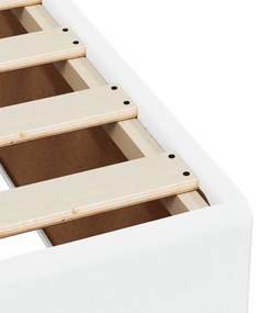 fehér műbőr ágykeret 140x200 cm