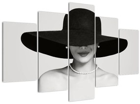 Kép - kalapos nő (150x105 cm)