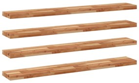 4 db olajbevonatú tömör akácfa függőpolc 140 x 20 x 4 cm