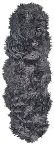Szürke Mű Báránybőr Szőnyeg 60 x 180 cm MAMUNGARI Beliani