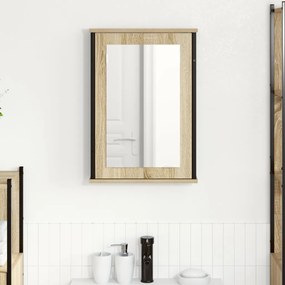 Tükrös Szekrény Természetes Tölgy Faforgács, üveg, fém Közepes