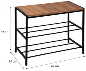 Rusztikus Tárolópolc-Cipősszekrény B1 - Artisan N