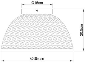 Globo 15767D - Felületre szerelhető csillár  COLLY 1xE27/15W/230V bambusz