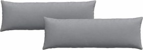 vidaXL Kanapé párnák 2 pcs Világosszürke 120 x 40 cm szövet