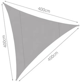Napvitorla  4×4×4m szürke