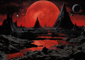 Poszter 35x25cm Telihold a távoli vidékeken