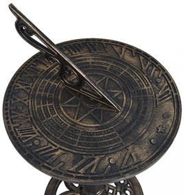 bronz színű műanyag napóra 35,5 x 82 cm
