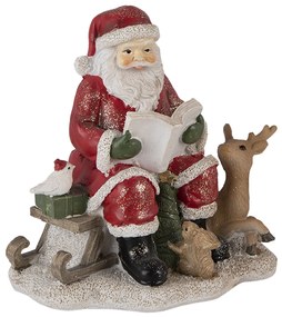 Mesélő mikulás rénszarvassal vintage karácsonyi dekoráció
