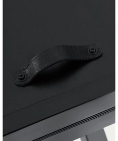 Fekete kerek bővíthető étkezőasztal kerámia asztallappal ø 160 cm Vashti – Kave Home