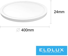 UNIVERSO Kör alakú falon kívüli LED panel 30w 3300lm 4000k-6500k/kap. 110° IP40 Fehér D400x24mm