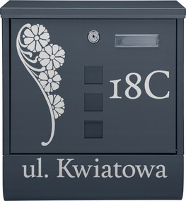 Antracit Postaláda Mintás Felirat