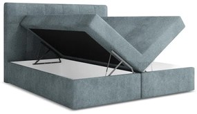 Világoskék ágyneműtartós boxspring ágy 180x200 cm Palta – Makamii