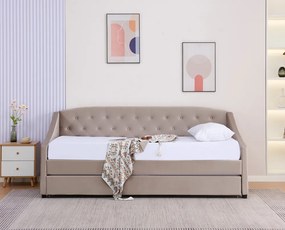 Kihúzható ágy, barnásszürke Taupe, ALODA