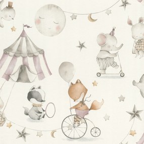 Gyerek tapéta flizelin állatok lufi csillagok fal tartós 301922