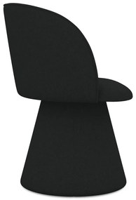 Fekete kárpitozott étkezőfotel Maia – Makamii