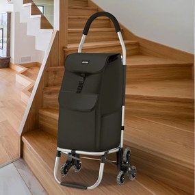 Jurhan Shopper bevásárlótáska, kerekeken, lépcsőhöz 45L, 101x45x39 cm, fekete
