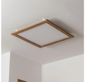 Brilagi - LED Dimmelhető lámpa SLIMFRAME WOOD LED/58W/230V 64x64 cm + távirányító
