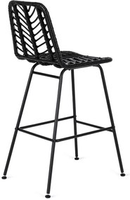 Rattan Bárszék Fekete Színben. JERRY