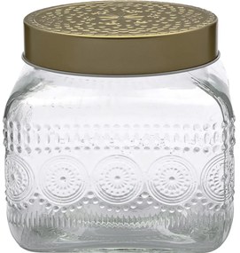 Altom Üvegedénykészlet arany fedéllel Daisy 1,3 l, 4 db, 1,3 l