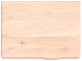 kezeletlen tömör tölgyfa fali polc 40x30x(2-6) cm