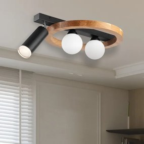 Spotlámpa OTIS 2xG9/5W/230V + 1xE27/15W/230V tölgy