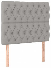 világosszürke szövet LED-es fejtámla 100x7x118/128 cm