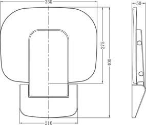 Mereo Mereo, Zuhanyülőke, duroplast, fekete, MER-CSS121B