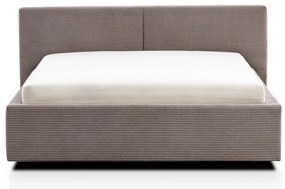 Világosbarna kárpitozott franciaágy ágyrács nélkül 140x200 cm Cube – Meise Möbel