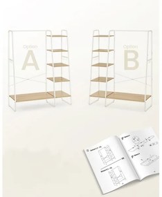 Álló fogas LINEA fehér/barna