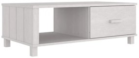 HAMAR fehér tömör fenyőfa dohányzóasztal 100 x 55 x 35 cm