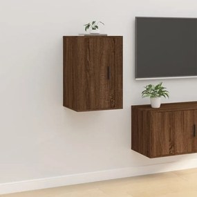 2 db barna tölgy falra szerelhető TV-szekrény 40x34,5x60 cm