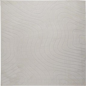 vidaXL Területszőnyegek Négyzet PALMERAS Krém 120 x 120 cm Poliészter
