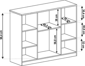 Komód, tölgyfa lefkas, TEDY TYP T14