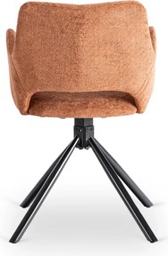 Szék rozsdabarna színben, bouclé kárpittal. FLAV