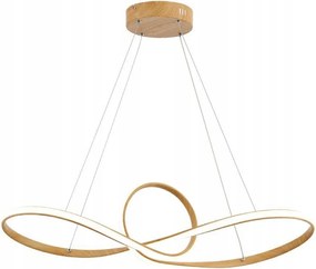 Függő lámpa Reality Arlena Led fa utánzat fényerőszabályzó távirányító