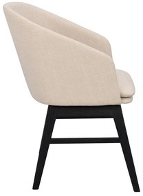 Bézs kárpitozott étkezőfotel szett 2 db-os Windham – Rowico