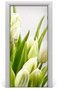 Ajtóposzter fehér tulipán 75x205 cm