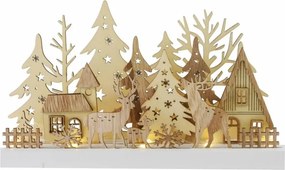 NEXOS Fa karácsonyi dekoráció 10 LED akku /3D effekt/időzítő