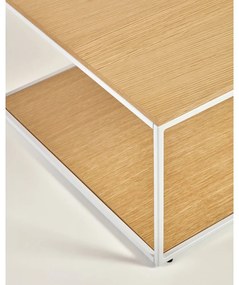 Világos natúr színű dohányzóasztal tölgyfa dekoros asztallappal 60x110 cm Yoana – Kave Home