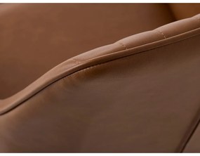 Barna kárpitozott karfás étkezőfotel szett 2 db-os Nolan Stripe – Unique Furniture