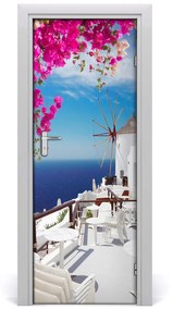 Ajtóposzter öntapadós Santorini, Görögország 85x205 cm