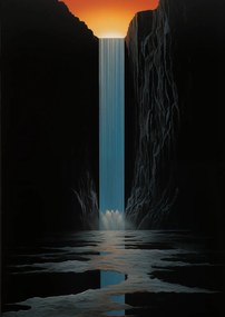 Poszter 29,7x42cm Fény vízesés