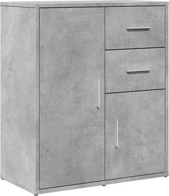 vidaXL betonszürke szerelt fa tálalószekrény 60 x 31 x 70 cm
